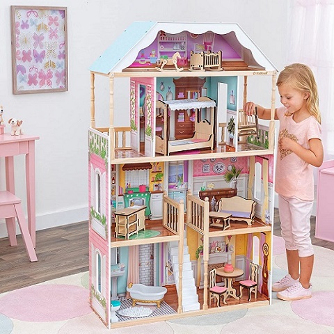 Kidcraft best sale wooden dollhouse